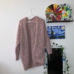 Multicolor Spotted Woven Knit Cardigan 🌈